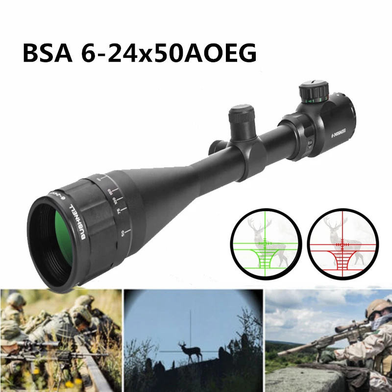 Bushnell 6-24X50 Tactical Riflescope Airsoft Hunting Optic Sight Rifle Scopes Green Red Illuminated Riflescope
Bushnell 6-24X50 Tactical Riflescope Airsoft Hunting Optic Sight Rifle Scopes Green Red Illuminated Riflescope