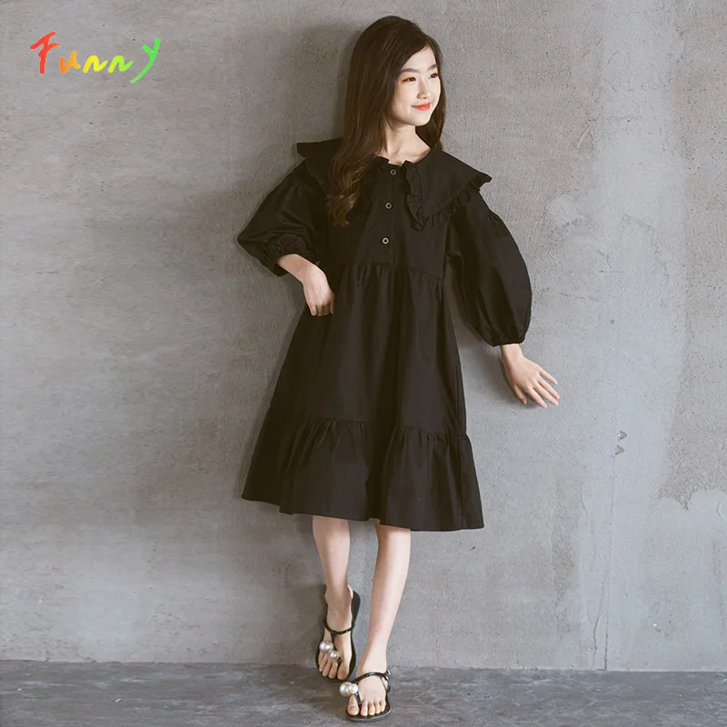6 To 16 Years Kids Dresses for Girls Costume Spring Autumn Cotton Long Sleeve Ruffles Birthday Dress Black Vetement Enfant Fille
6 To 16 Years Kids Dresses for Girls Costume Spring Autumn Cotton Long Sleeve Ruffles Birthday Dress Black Vetement Enfant Fille