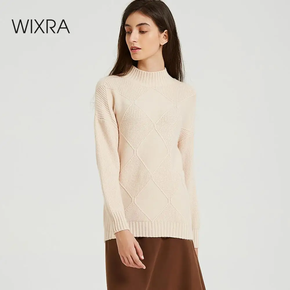 Wixra Womens Sweaters 2019 Autumn Winter Tops Turtleneck Sweater Women Solid Pullover Knitted Sweater Pull Femme Jumpers
Wixra Womens Sweaters 2019 Autumn Winter Tops Turtleneck Sweater Women Solid Pullover Knitted Sweater Pull Femme Jumpers