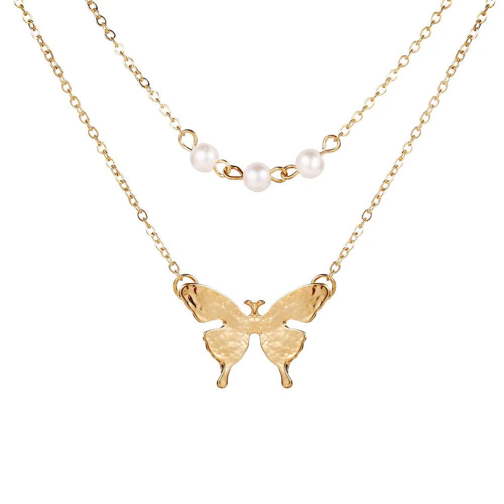 Multilayer Cute Butterfly Simulated pearl Choker Necklace for Women Gold color Chain 2020 Fashion Female Jewelry
Multilayer Cute Butterfly Simulated pearl Choker Necklace for Women Gold color Chain 2020 Fashion Female Jewelry