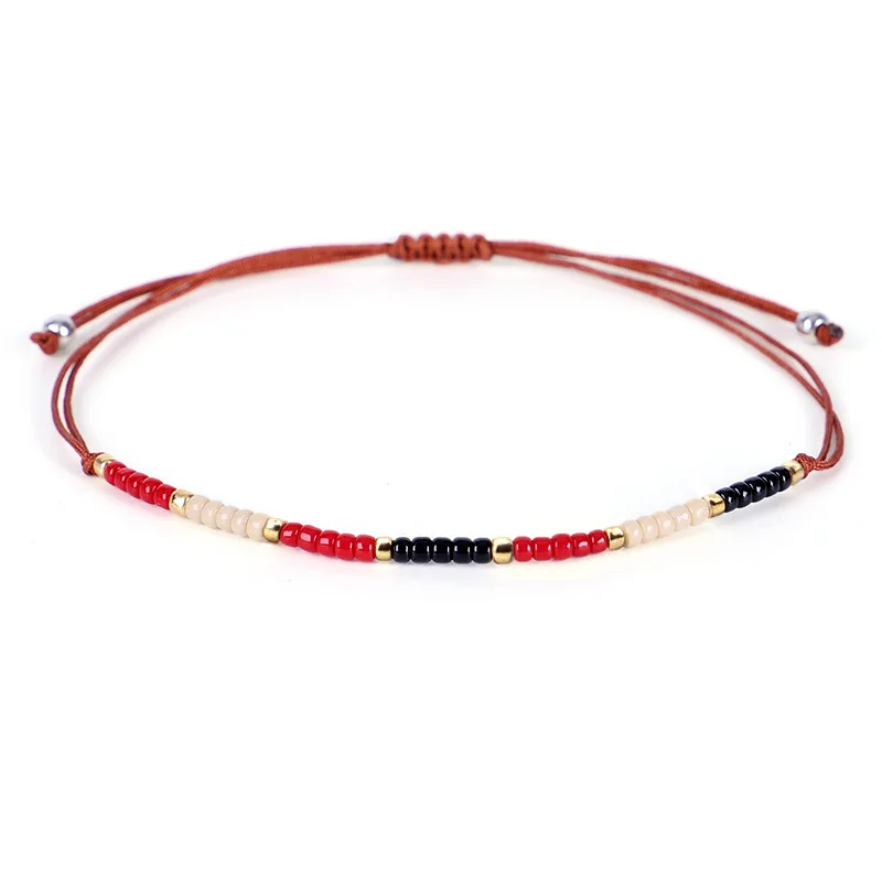 Simple Style Boho Handmade Adjustable Beaded Fashion Friendship Crystal Women Knotted Wax Cord Bracelets
Simple Style Boho Handmade Adjustable Beaded Fashion Friendship Crystal Women Knotted Wax Cord Bracelets