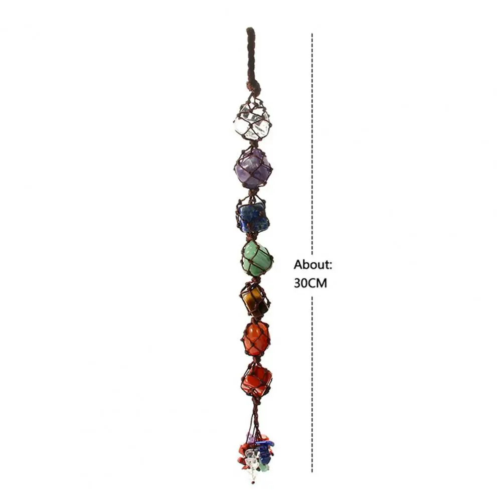 30CM Seven-color Chakra Natural Stone Car Hanging Ornament Hand-woven Tassels Pendant Home Decor Car Hanging Ornament
30CM Seven-color Chakra Natural Stone Car Hanging Ornament Hand-woven Tassels Pendant Home Decor Car Hanging Ornament
