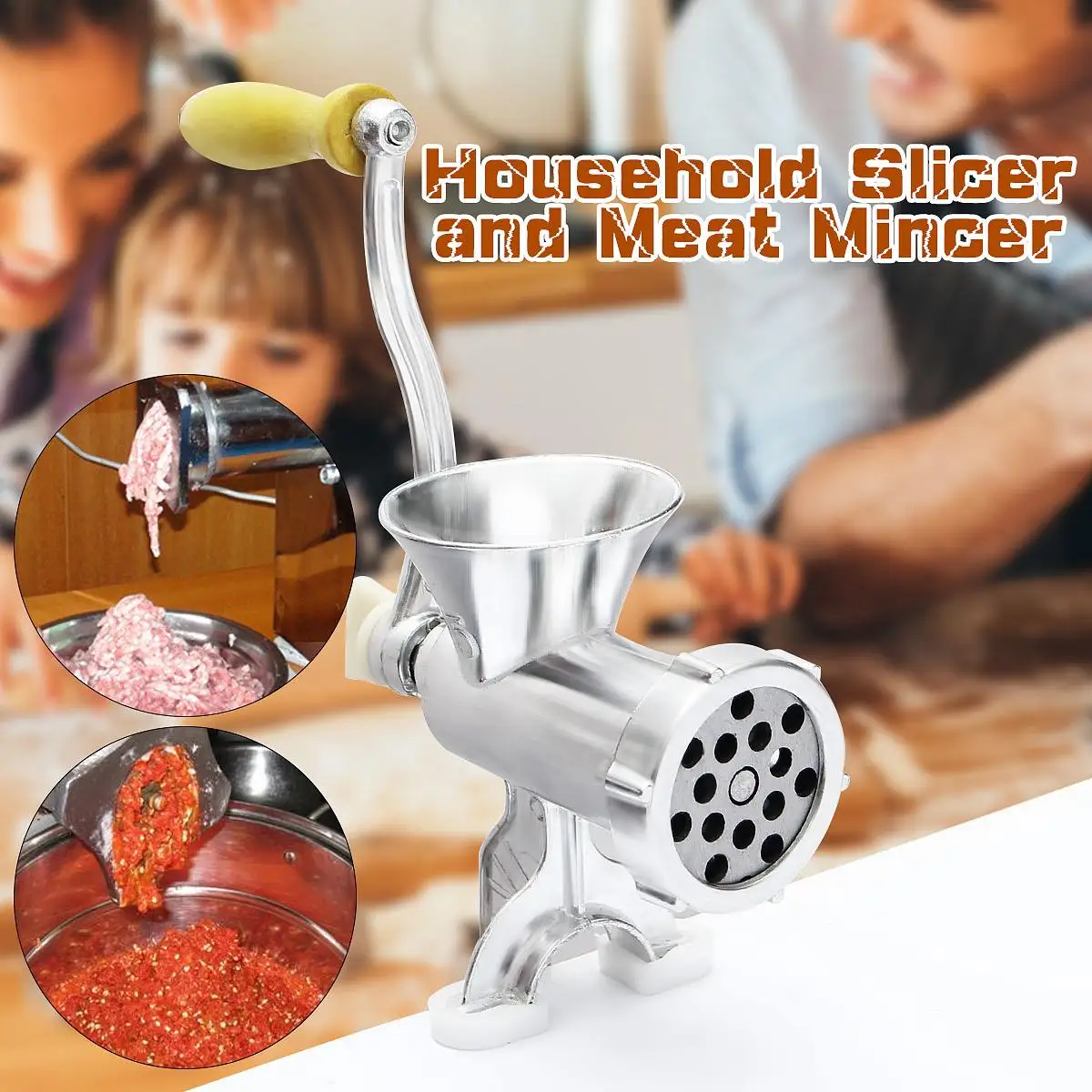 Aluminium Alloy Meat Chopper Meat Grinder Anti-rust Making Gadgets Mincer Pasta Sausage Noodle Manual Meat Mincer Food Processor
Aluminium Alloy Meat Chopper Meat Grinder Anti-rust Making Gadgets Mincer Pasta Sausage Noodle Manual Meat Mincer Food Processor