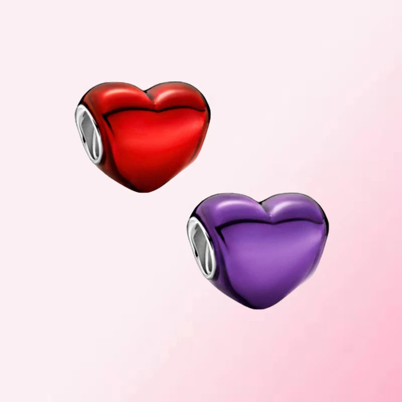 High Quality Original 925 Sterling Silver Custom Red Big Purple Heart-shaped DIY Beads
High Quality Original 925 Sterling Silver Custom Red Big Purple Heart-shaped DIY Beads
