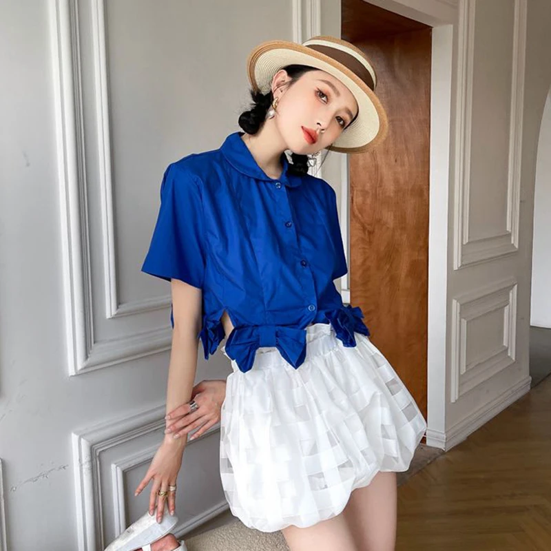 LANMREM Casual Prom Female Korean Niche Design Tie Bow Short Sleeve Shirt Summer Women's 2021 New Arrival 2K1108
LANMREM Casual Prom Female Korean Niche Design Tie Bow Short Sleeve Shirt Summer Women's 2021 New Arrival 2K1108