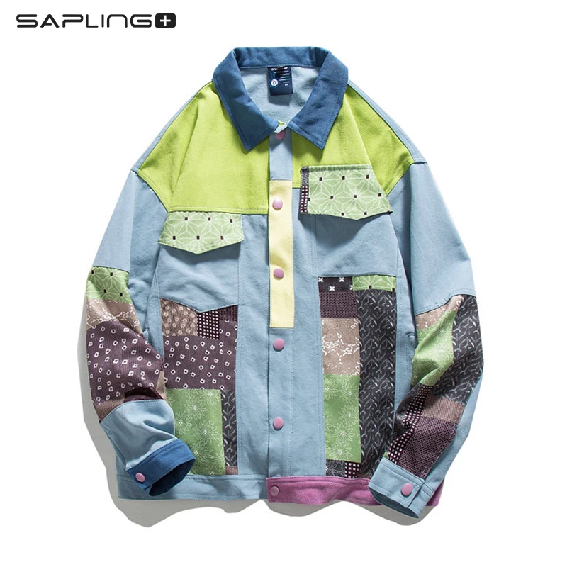 New Men Denim Jacket 2021 Print Hit Color Stitching Long Sleeve Jeans Jacket Streetwear Style Autumn Men's Denim Coat Wholesale
New Men Denim Jacket 2021 Print Hit Color Stitching Long Sleeve Jeans Jacket Streetwear Style Autumn Men's Denim Coat Wholesale