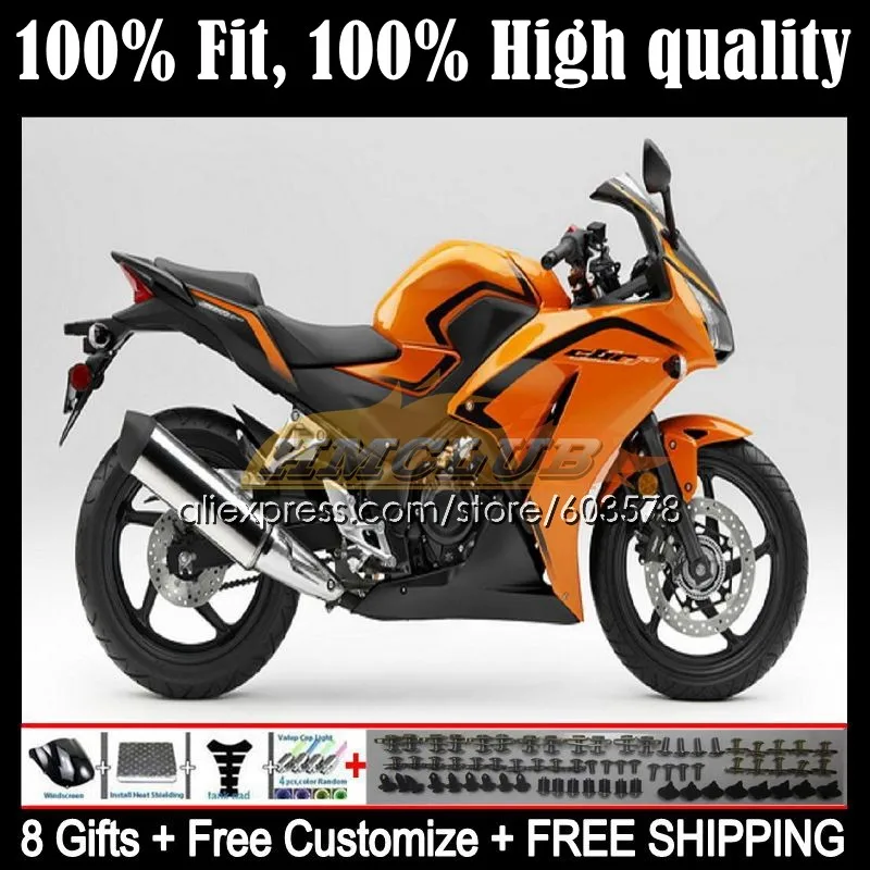 Injection For HONDA CBR250 CBR 250R CBR 250 R 11 12 13 14 15 94CL.21 CBR250R MC41 2011 2012 2013 2014 2015 Fairings Lighg orange
Injection For HONDA CBR250 CBR 250R CBR 250 R 11 12 13 14 15 94CL.21 CBR250R MC41 2011 2012 2013 2014 2015 Fairings Lighg orange
