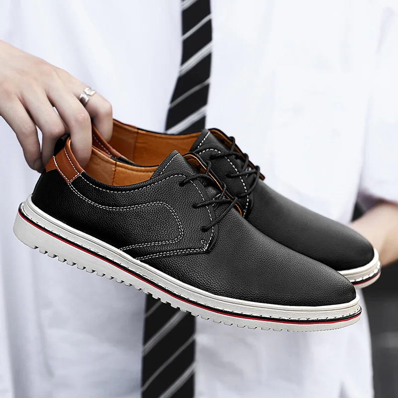 Men's Split Leather Casual Shoes Breathable Slip on Driving Shoes Round Toe Dress Shoes Plus Size Lace Up Working Shoes
Men's Split Leather Casual Shoes Breathable Slip on Driving Shoes Round Toe Dress Shoes Plus Size Lace Up Working Shoes