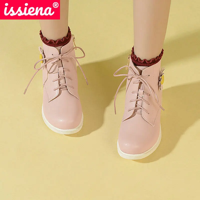 ISSIENA 2021 Flower Children Winter Warm Boots PU Leather Kids Lace Up+Zipper Rubber Boots Baby Girls Snow Boots Size 28-39
ISSIENA 2021 Flower Children Winter Warm Boots PU Leather Kids Lace Up+Zipper Rubber Boots Baby Girls Snow Boots Size 28-39