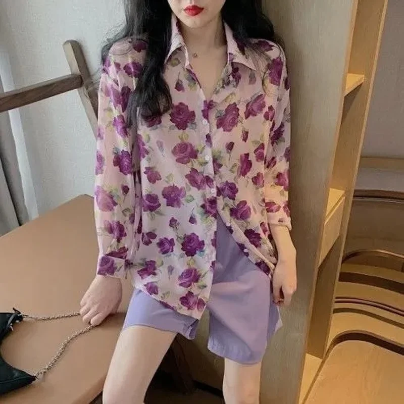 Fall Long Sleeve Button Up Tops Office Ladies Work Shirt Women Vintage Floral Print Chiffon Blouse Fashion Loose Shirts Blusas
Fall Long Sleeve Button Up Tops Office Ladies Work Shirt Women Vintage Floral Print Chiffon Blouse Fashion Loose Shirts Blusas
