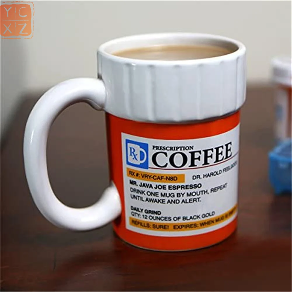 Creative Coffee Tea Milk Mug Office Water Cup Tnovelty Spoof Prescription Coffee Cup-a Tummy 12 Oz with Handle Pottery Handgrip
Creative Coffee Tea Milk Mug Office Water Cup Tnovelty Spoof Prescription Coffee Cup-a Tummy 12 Oz with Handle Pottery Handgrip