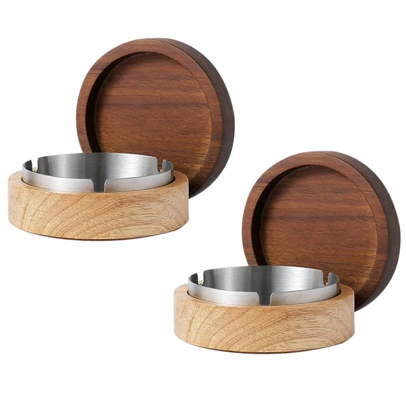 2 Pcs Solid Wood Creative Home Office Ashtray Stainless Steel Liner Ashtray Windproof And Durable Easy To Clean Ashtray
2 Pcs Solid Wood Creative Home Office Ashtray Stainless Steel Liner Ashtray Windproof And Durable Easy To Clean Ashtray
