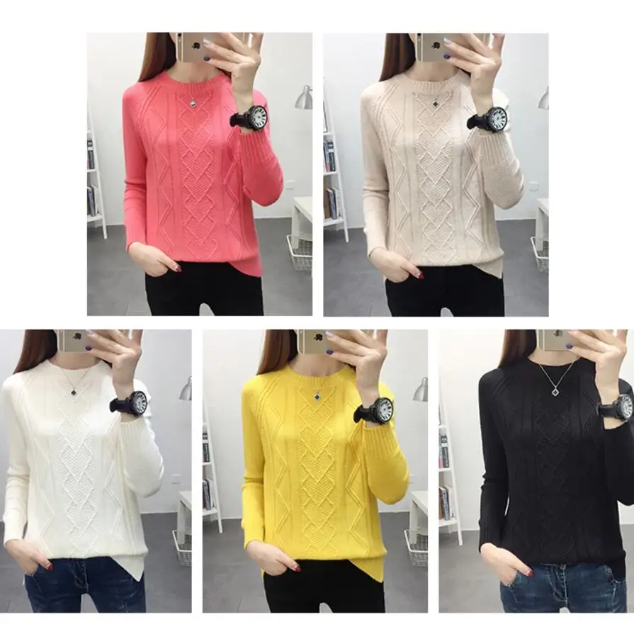 Thick Warm Round neck Sweater Female 2019 Winter Long Sleeve Jumper Women Sweaters And Pullovers Pull Femme White Yellow
Thick Warm Round neck Sweater Female 2019 Winter Long Sleeve Jumper Women Sweaters And Pullovers Pull Femme White Yellow