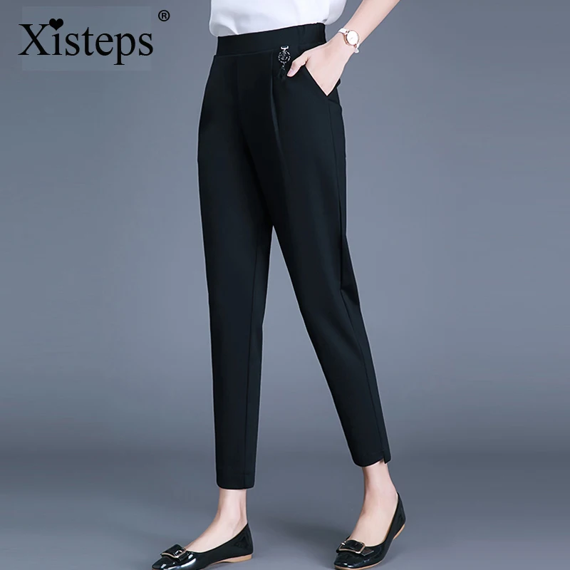 Xisteps Новый 2020 осень женские льняные штаны шаровары длинные спортивные брюки