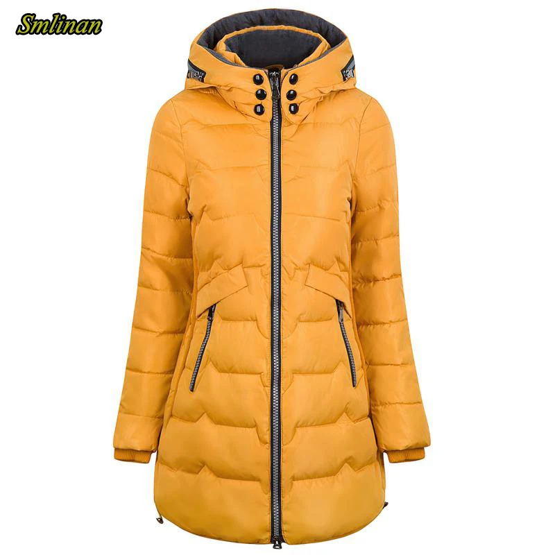 Smlinan размера плюс 6xl 7xl зимняя куртка для женщин утолщение теплый пуховик с