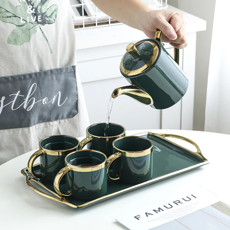 Ceramic Coffee Tea Set Nordic Phnom Penh Green Cup Pot Tray Water Ware Bar Decoration Household Kitchen Supplies Drinkware
Ceramic Coffee Tea Set Nordic Phnom Penh Green Cup Pot Tray Water Ware Bar Decoration Household Kitchen Supplies Drinkware