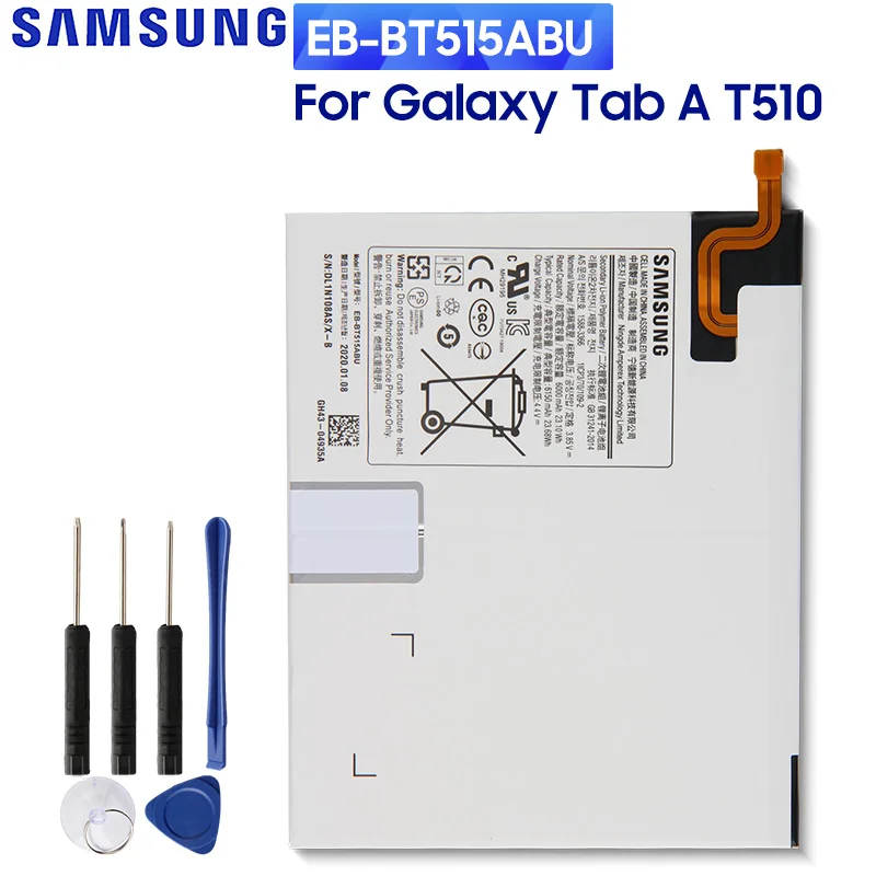 Оригинальный аккумулятор для планшета Samsung Galaxy Tab A T510 6150 мАч с инструментами
Оригинальный аккумулятор для планшета Samsung Galaxy Tab A T510 6150 мАч с инструментами
