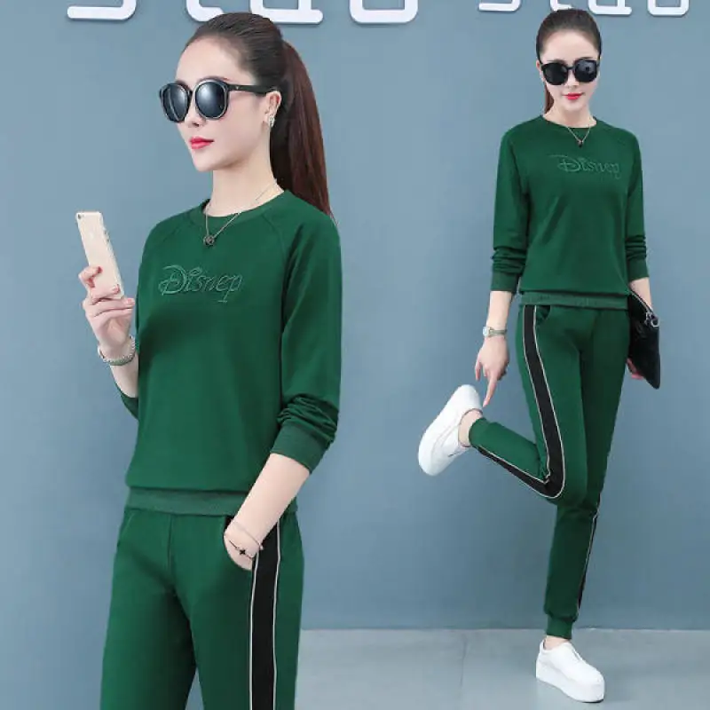 Letter Embroidered Sportswear Suit Fall Fashion Loose Large Size Long Sleeve Two Piece Sets Women Clothes Green Red Gray Pink
Letter Embroidered Sportswear Suit Fall Fashion Loose Large Size Long Sleeve Two Piece Sets Women Clothes Green Red Gray Pink