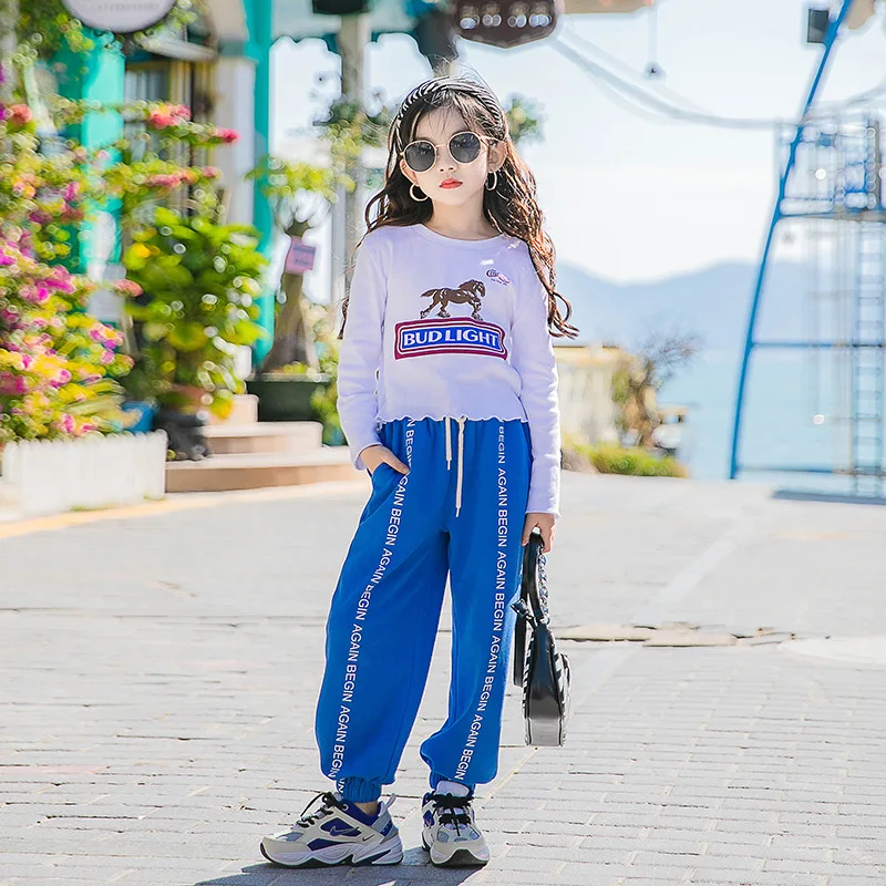 Girls Suits Sweatshirts + Pants 2pcs Kids Cotton Tracksuit 2021 Beauty Spring Summer Uniforms Sport Teenagers Outwear Children S
Girls Suits Sweatshirts + Pants 2pcs Kids Cotton Tracksuit 2021 Beauty Spring Summer Uniforms Sport Teenagers Outwear Children S