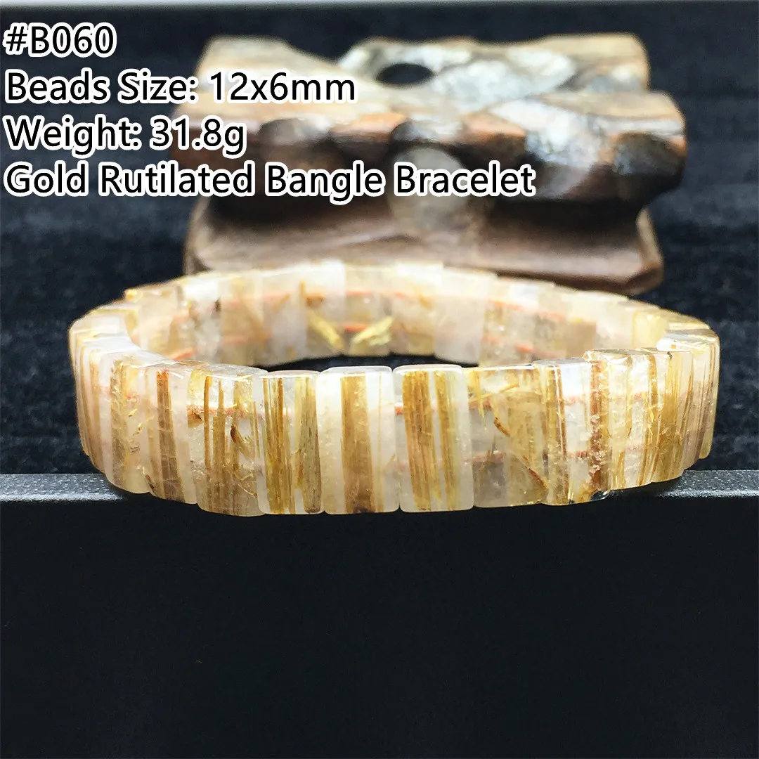 12x6mm Natural Gold Rutilated Quartz Bracelet Jewelry For Women Men Healing Wealth Titanium Crystal Beads Stretch Bangle AAAAA
12x6mm Natural Gold Rutilated Quartz Bracelet Jewelry For Women Men Healing Wealth Titanium Crystal Beads Stretch Bangle AAAAA