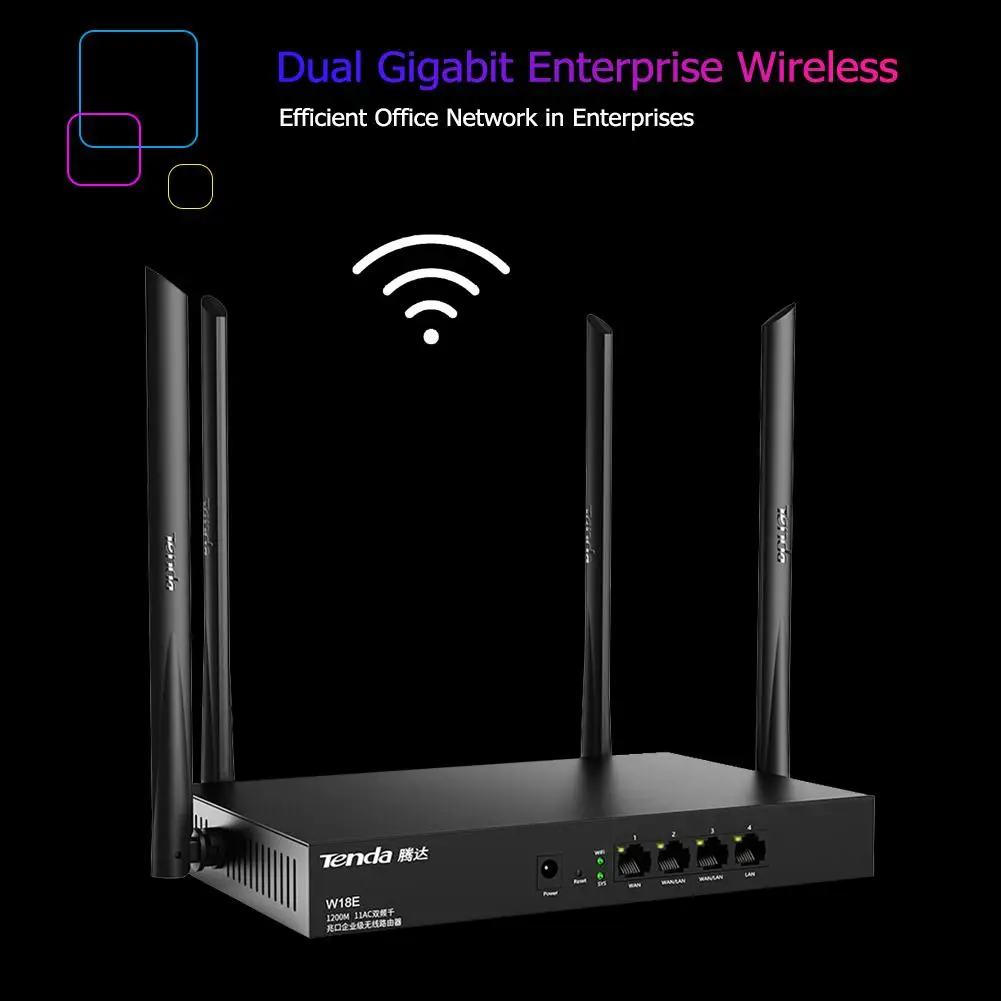 Tenda w18e Gigabit Dual-Band Ac1200 Wireless Router Wifi Repeater Router With 4*6dbi Antenna Covers 120m Range
Tenda w18e Gigabit Dual-Band Ac1200 Wireless Router Wifi Repeater Router With 4*6dbi Antenna Covers 120m Range
