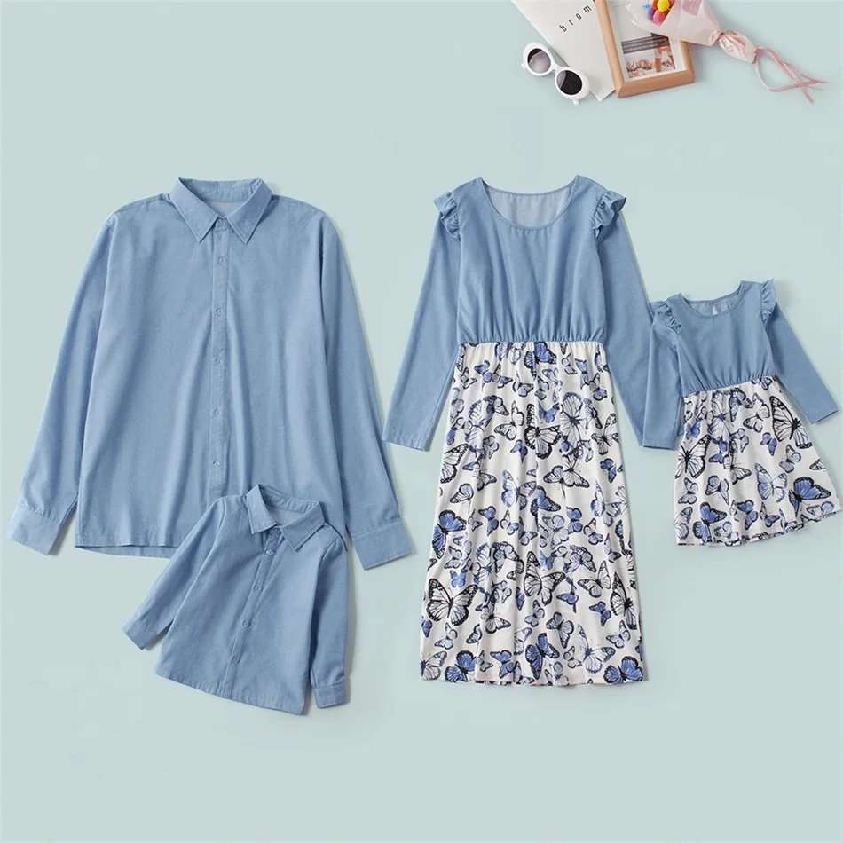 Spring Family Matching Outfits Flower Mother Daughter Dresses Ruffled Sleeve Mom Baby Mommy and Me Clothes Father Son Blouses
Spring Family Matching Outfits Flower Mother Daughter Dresses Ruffled Sleeve Mom Baby Mommy and Me Clothes Father Son Blouses