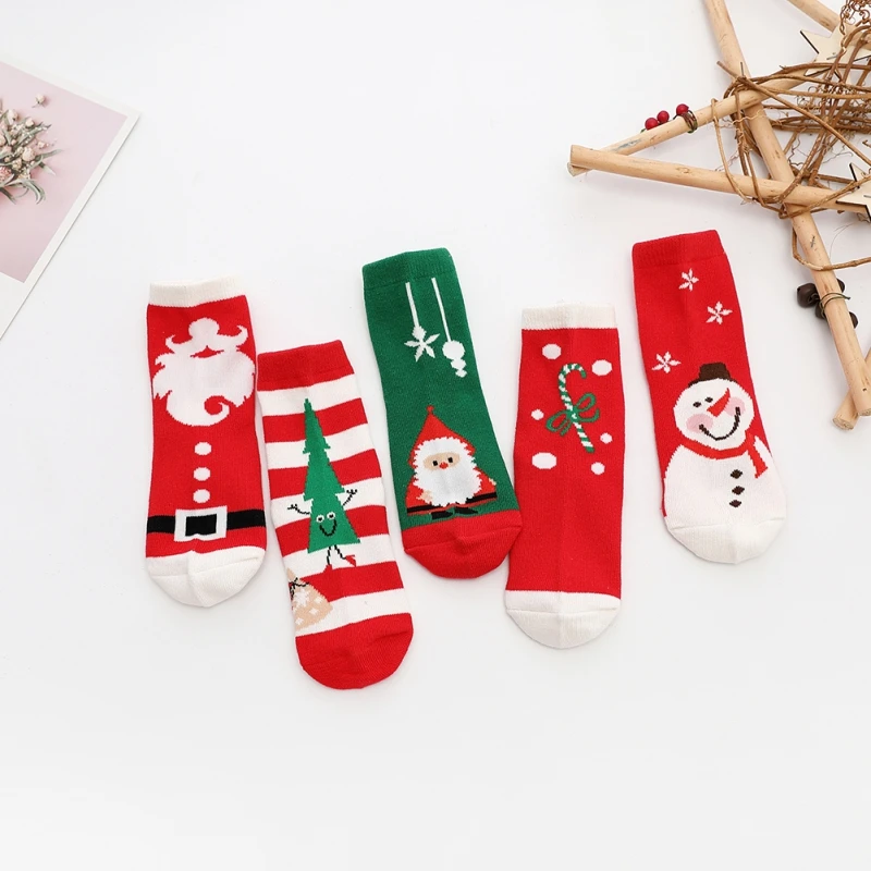 5 Pairs Christmas Socks For Kids Boys GirlsSanta Claus Snowman Pattern Colourful Funny Cotton Soft Warm Socks Christmas Gift 1-1
5 Pairs Christmas Socks For Kids Boys GirlsSanta Claus Snowman Pattern Colourful Funny Cotton Soft Warm Socks Christmas Gift 1-1
