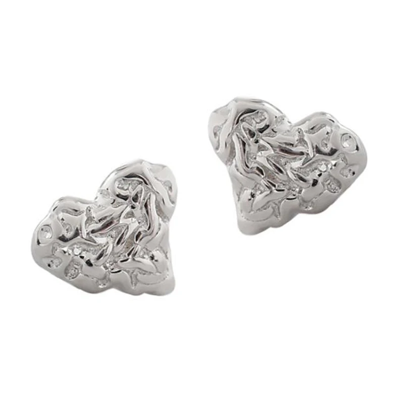 925 Sterling Silver Bumpy Heart Earrings For Women Gold-color Earrings With Heart Fine Jewelry Gift Accessories(Lum Hub Fong)
925 Sterling Silver Bumpy Heart Earrings For Women Gold-color Earrings With Heart Fine Jewelry Gift Accessories(Lum Hub Fong)