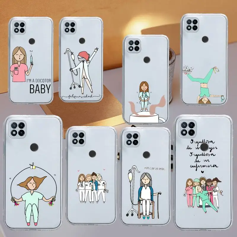Cartoon Doctor nurse medicine Phone Case Transparent for Xiaomi redmi note 5 7 8 9 10 11 t S A lite pro high quality funda
Cartoon Doctor nurse medicine Phone Case Transparent for Xiaomi redmi note 5 7 8 9 10 11 t S A lite pro high quality funda