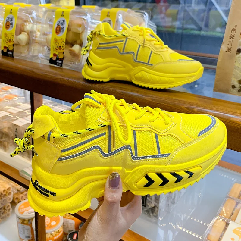 Daddy Shoes Female 2021 Spring and Autumn New Mesh Breathable Outdoor Running Shoes Student Platform Casual Sports Shoes Women
Daddy Shoes Female 2021 Spring and Autumn New Mesh Breathable Outdoor Running Shoes Student Platform Casual Sports Shoes Women