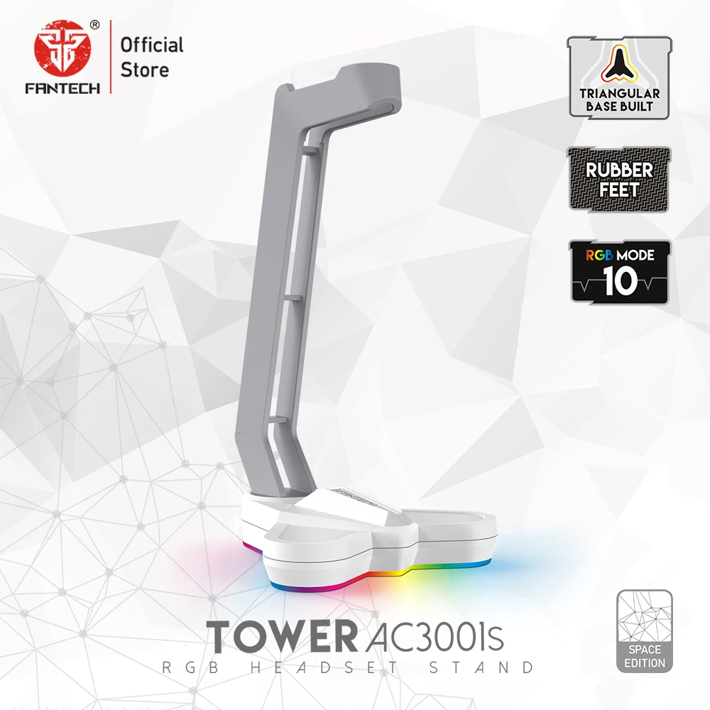 FANTECH AC3001S Hot RGB Headphone holder Engineering designNon-slip and base weight Suitable for most headphones
FANTECH AC3001S Hot RGB Headphone holder Engineering designNon-slip and base weight Suitable for most headphones