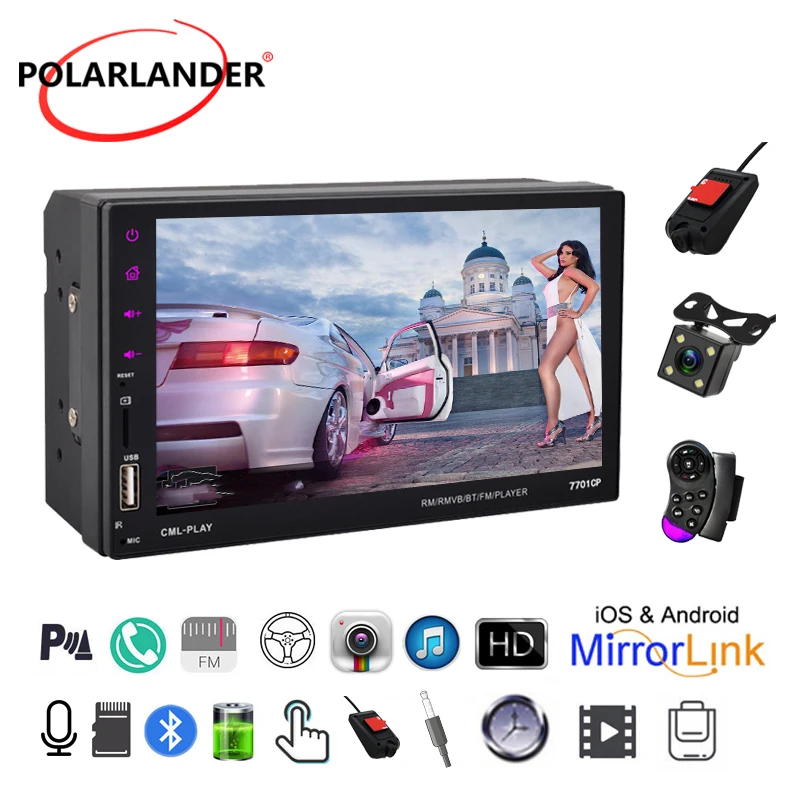 7" HD 2 din Car Radio MP5 Remote Control AUX IN USB 2din FM Rear View Camera HD for Android Bluetooth ISO Mirror Link
7" HD 2 din Car Radio MP5 Remote Control AUX IN USB 2din FM Rear View Camera HD for Android Bluetooth ISO Mirror Link