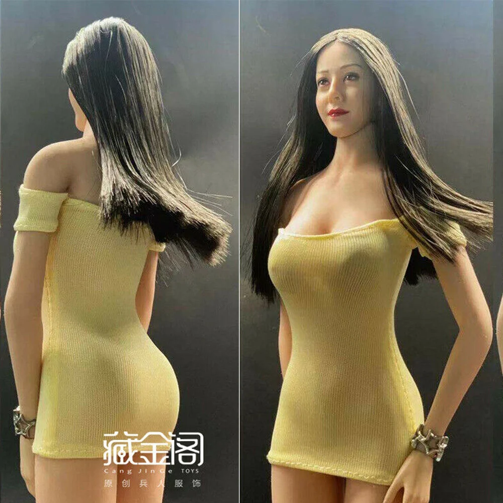 CJG-W035 1/6 Female Tight Dress Off -Shoulder Skinny Dress Clothes Yellow Color Clothes In Stock
CJG-W035 1/6 Female Tight Dress Off -Shoulder Skinny Dress Clothes Yellow Color Clothes In Stock