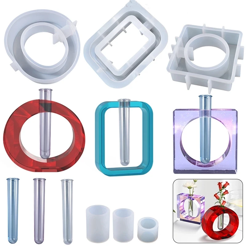 Test Tube Flower Pot Clay Silicone Mold Set DIY Handmade Home Decor Plant Incubator Cement Epoxy Resin Molds
Test Tube Flower Pot Clay Silicone Mold Set DIY Handmade Home Decor Plant Incubator Cement Epoxy Resin Molds