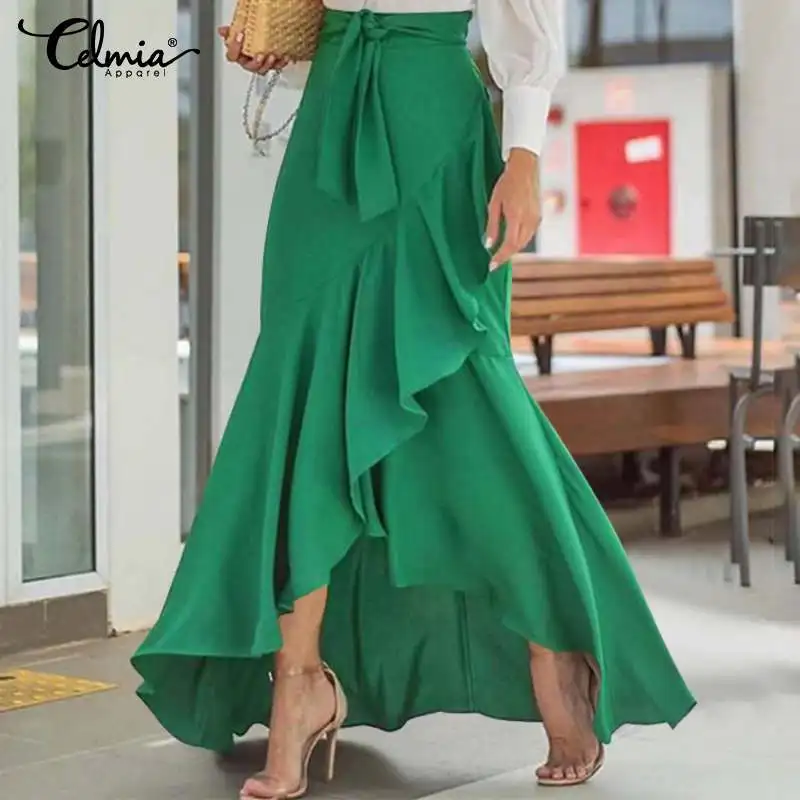 Celmia 2021 Fashion Women Fishtail Skirts Maxi Skirt High Waist Belted Party Long Skirt Casual Loose Holiday Ruffles Skirts
Celmia 2021 Fashion Women Fishtail Skirts Maxi Skirt High Waist Belted Party Long Skirt Casual Loose Holiday Ruffles Skirts