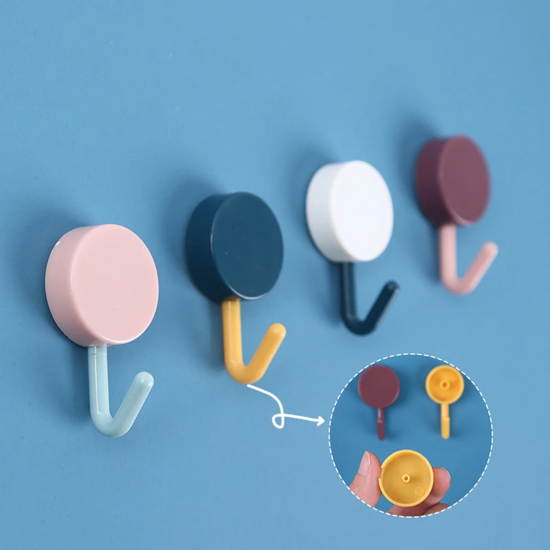 10pcs/set Decorative Door Wall Hook Self Adhesive Key Hooks Clothes Hanger Hat Coat Rack for Bathroom Kitchen Decoration | Дом и сад