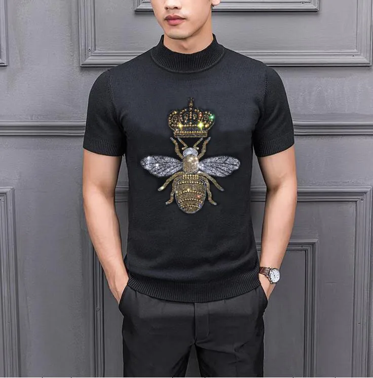 2021 Winter Casual Men's Sweater O-Neck Rhinestones Slim Fit Knittwear Mens Sweaters Pullovers Pullover Men Pull Homme
2021 Winter Casual Men's Sweater O-Neck Rhinestones Slim Fit Knittwear Mens Sweaters Pullovers Pullover Men Pull Homme