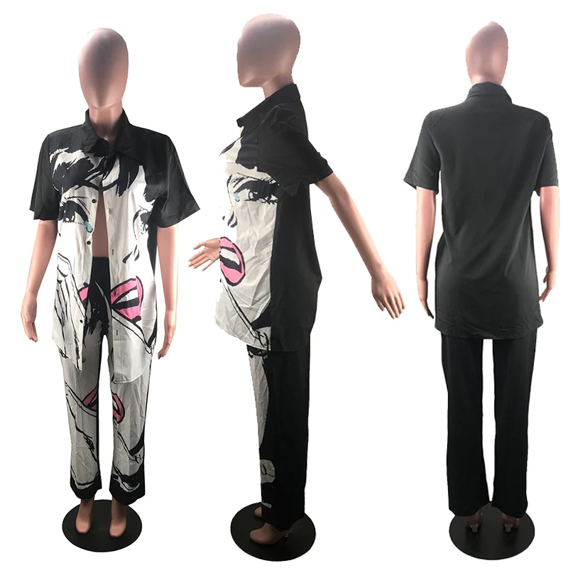 Character Print Two Piece Set Women Summer Clothes T Shirt Top Pants Matching Sets Streetwear Casual 2 Piece Outfits for Women
Character Print Two Piece Set Women Summer Clothes T Shirt Top Pants Matching Sets Streetwear Casual 2 Piece Outfits for Women