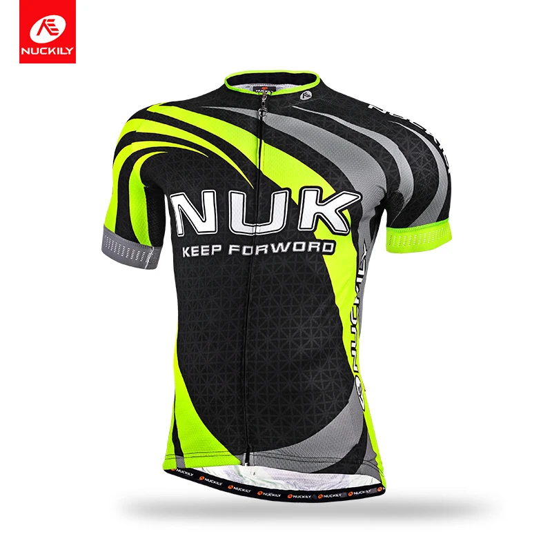Футболка NUCKILY MA014 мужская с молнией Джерси для велоспорта быстрая впитывающая