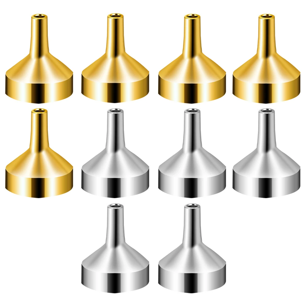 10pcs Mini Metal Funnels For Filling Small Bottles Transferring Liquid Refill Perfume Essential Oil Random Gold Silver
10pcs Mini Metal Funnels For Filling Small Bottles Transferring Liquid Refill Perfume Essential Oil Random Gold Silver