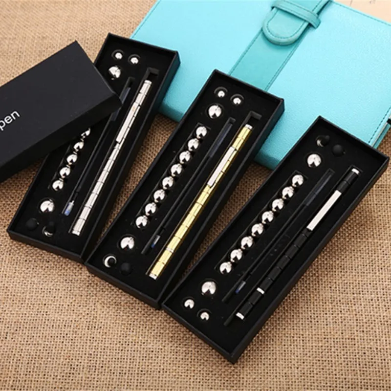 High Quality Focus Modular Magic Magnetic DIY Capacitance Ball Pen Tri-Spinner Full Metal Cube Tool Toy Ballpoint Pen
High Quality Focus Modular Magic Magnetic DIY Capacitance Ball Pen Tri-Spinner Full Metal Cube Tool Toy Ballpoint Pen