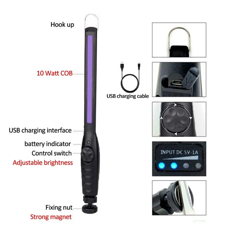 Portable Sterilize UV-C Light Germicidal UV Lamp Home Handheld Disinfection | Лампы и освещение