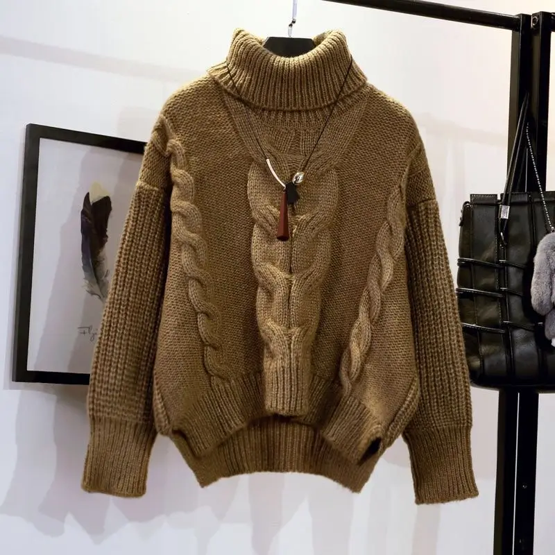 Autumn and winter sweater women 2022 fashion new Korean version loose high neck long sleeve pullover pure color knitted top
Autumn and winter sweater women 2022 fashion new Korean version loose high neck long sleeve pullover pure color knitted top