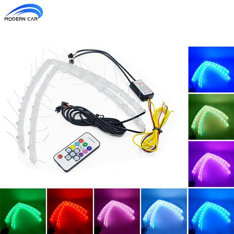 New Daytime Running Lamp Crystal Tear-Eye Retractable Modified Colorful Streamer Steering Horse Racing 16 Lights Led Car Lights
New Daytime Running Lamp Crystal Tear-Eye Retractable Modified Colorful Streamer Steering Horse Racing 16 Lights Led Car Lights