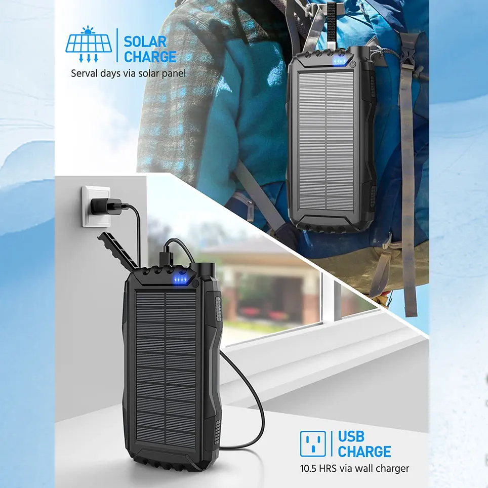 Solar power bank, solar charger, 42800mAh power bank, portable charger, external battery pack 5V3.1A
Solar power bank, solar charger, 42800mAh power bank, portable charger, external battery pack 5V3.1A