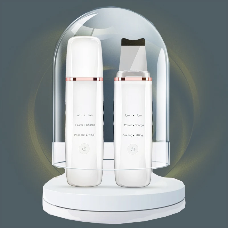 Phototherapy Skn Ultrasonic Face Cleaner Skin Scrubber Ultrasound Vibration Massager Peeling Clean Tone Lift | Красота и здоровье