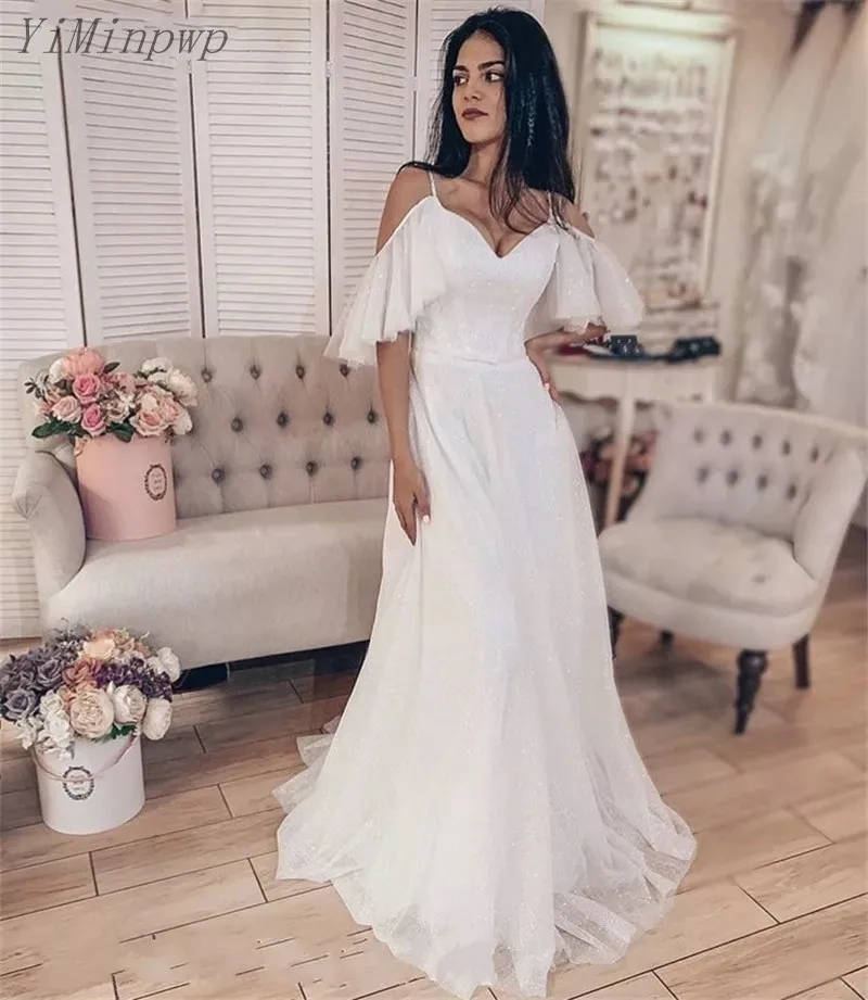 YiMinpwp Sparkle Wedding Dresses Spaghetti Sweep Train A Line Sequined Garden Bridal Gowns vestidos de novia Plus Size Custom
YiMinpwp Sparkle Wedding Dresses Spaghetti Sweep Train A Line Sequined Garden Bridal Gowns vestidos de novia Plus Size Custom