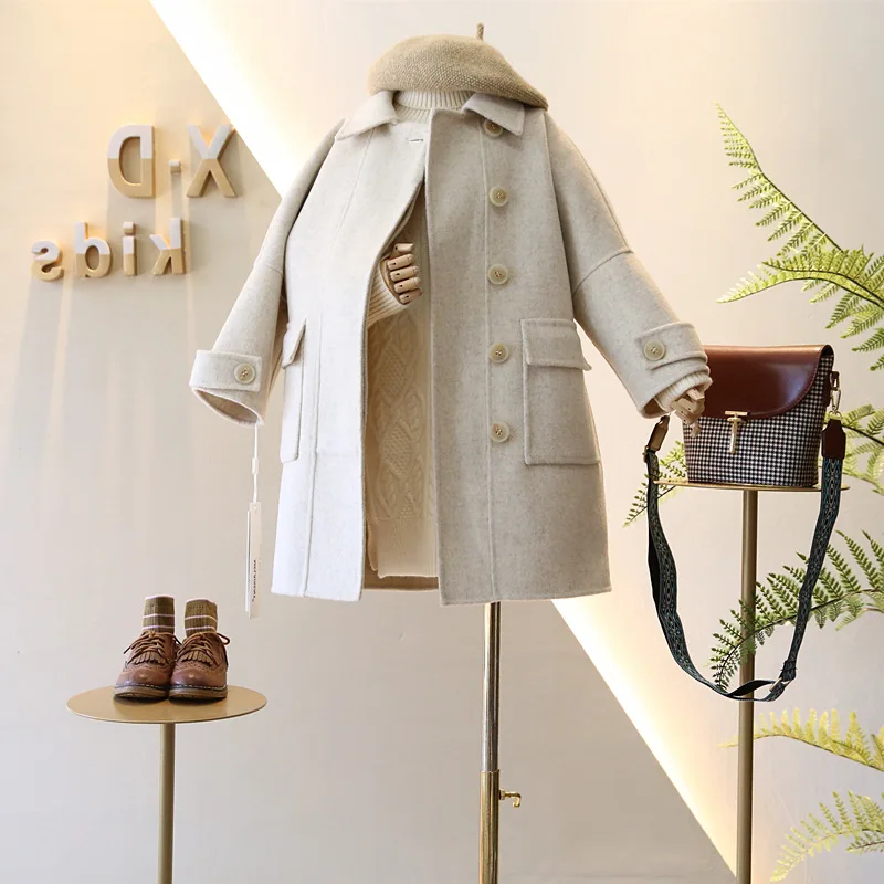 2021 New Fashion Girls Winter Autumn Woolen Cloth Coats Warm Thicken Jacket Long Sleeve Formal Party Kids Outerwear High Quality
2021 New Fashion Girls Winter Autumn Woolen Cloth Coats Warm Thicken Jacket Long Sleeve Formal Party Kids Outerwear High Quality