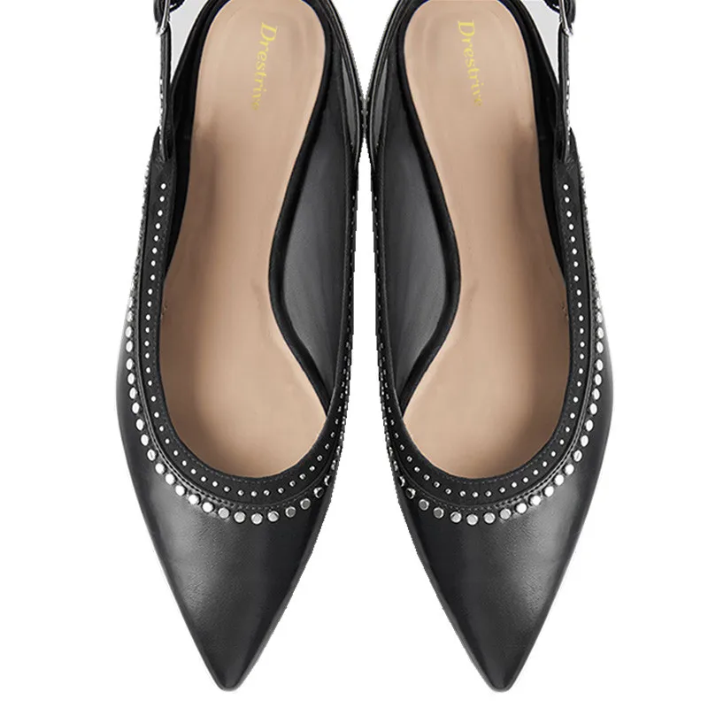 Drestrive Customize Women Pumps Low Heels Pointed Toe Rivet Buckle 2020 Summer Female Casual Shoes Pu Leather Black Size 15 
Drestrive Customize Women Pumps Low Heels Pointed Toe Rivet Buckle 2020 Summer Female Casual Shoes Pu Leather Black Size 15