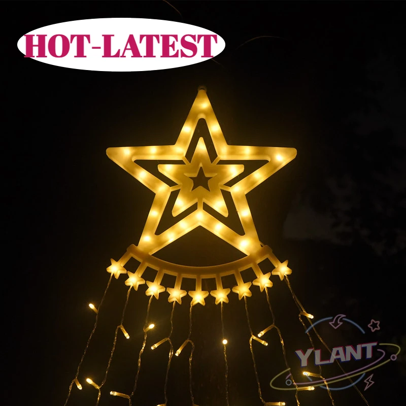 YLANT LED Five-pointed Star Waterfall Light Christmas Tree Light Remote Control Solar Light 2022
YLANT LED Five-pointed Star Waterfall Light Christmas Tree Light Remote Control Solar Light 2022